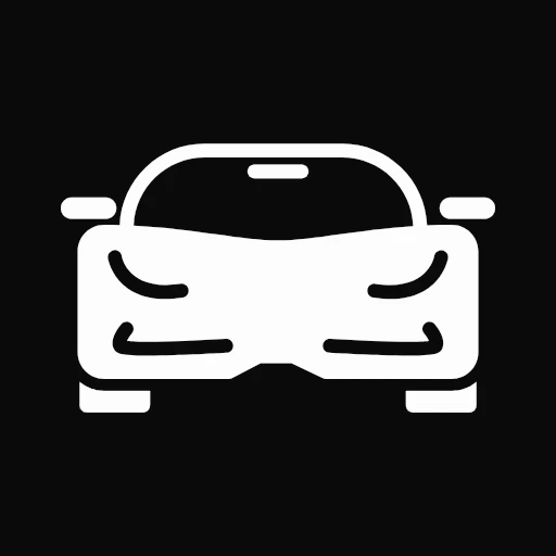 A simple car icon set against a black background, representing vehicles or driving-related content.